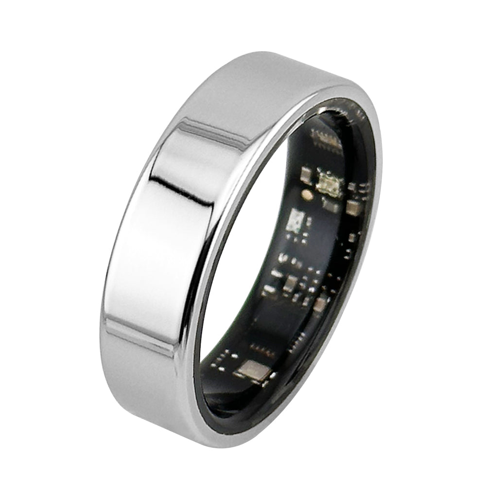 Nume Vitra HR01: Smart Ring with Stress, Sleep & Women's Health #color_Gloss Silver
