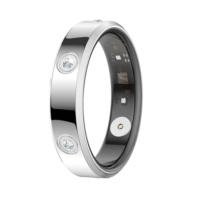 Nume Vitra HR01: Smart Ring with Stress, Sleep & Women's Health #color_luxe silver